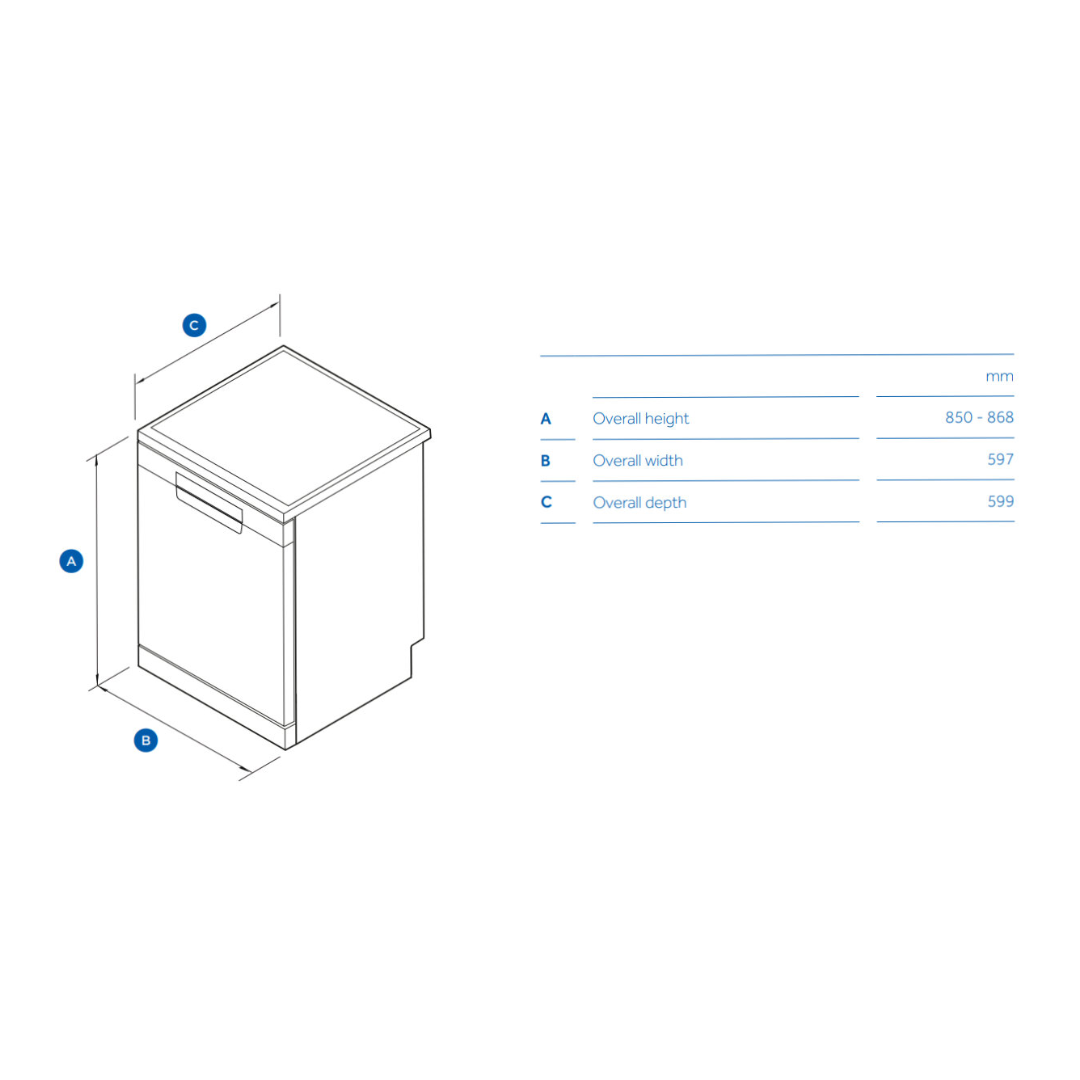 Haier 60cm 300 Series Freestanding Dishwasher