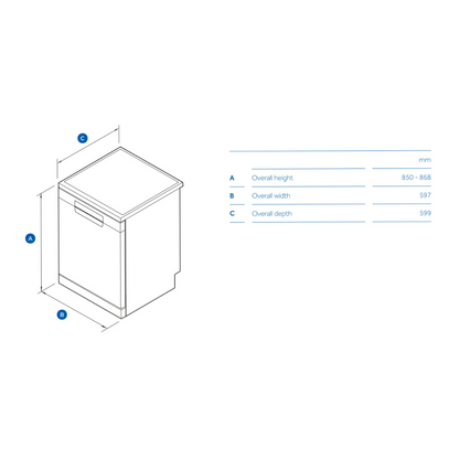 Haier 60cm 300 Series Freestanding Dishwasher
