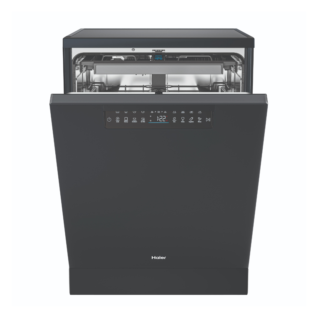Haier 15 Place Setting Dark Steel Freestanding Dishwasher