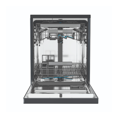 Haier 15 Place Setting Dark Steel Freestanding Dishwasher