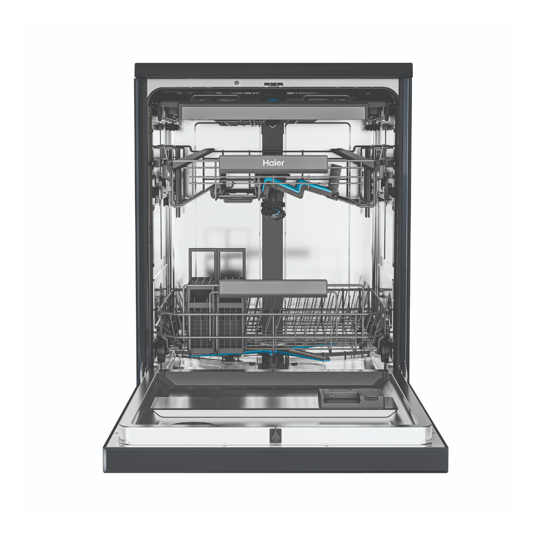 Haier 15 Place Setting Dark Steel Freestanding Dishwasher