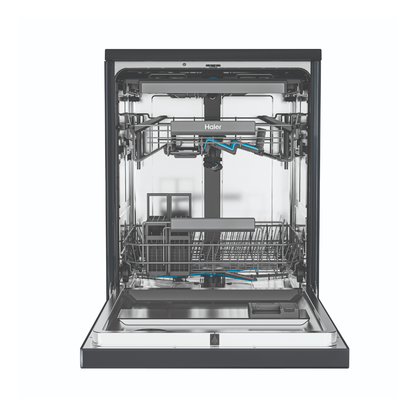 Haier 15 Place Setting Dark Steel Freestanding Dishwasher