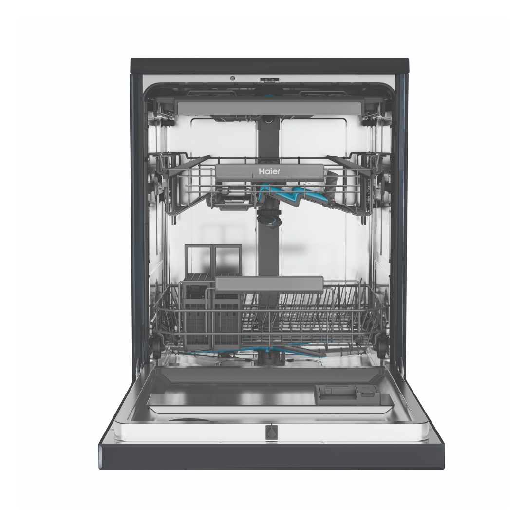 Haier 15 Place Setting Dark Steel Freestanding Dishwasher