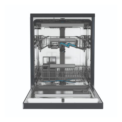 Haier 15 Place Setting Dark Steel Freestanding Dishwasher