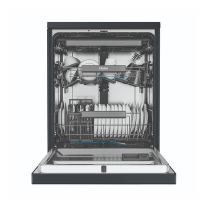 Haier 15 Place Setting Dark Steel Freestanding Dishwasher