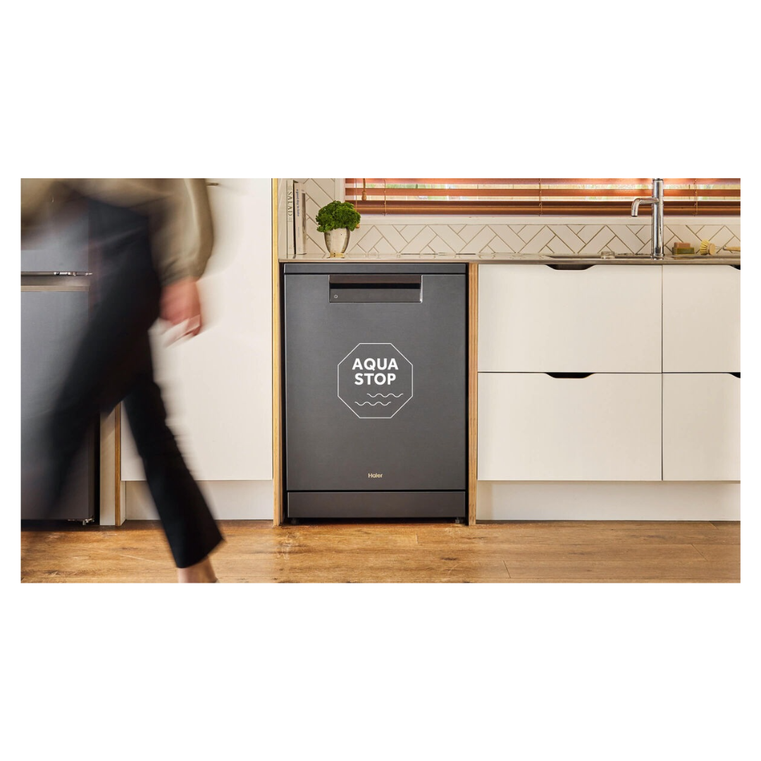 Haier 15 Place Setting Dark Steel Freestanding Dishwasher
