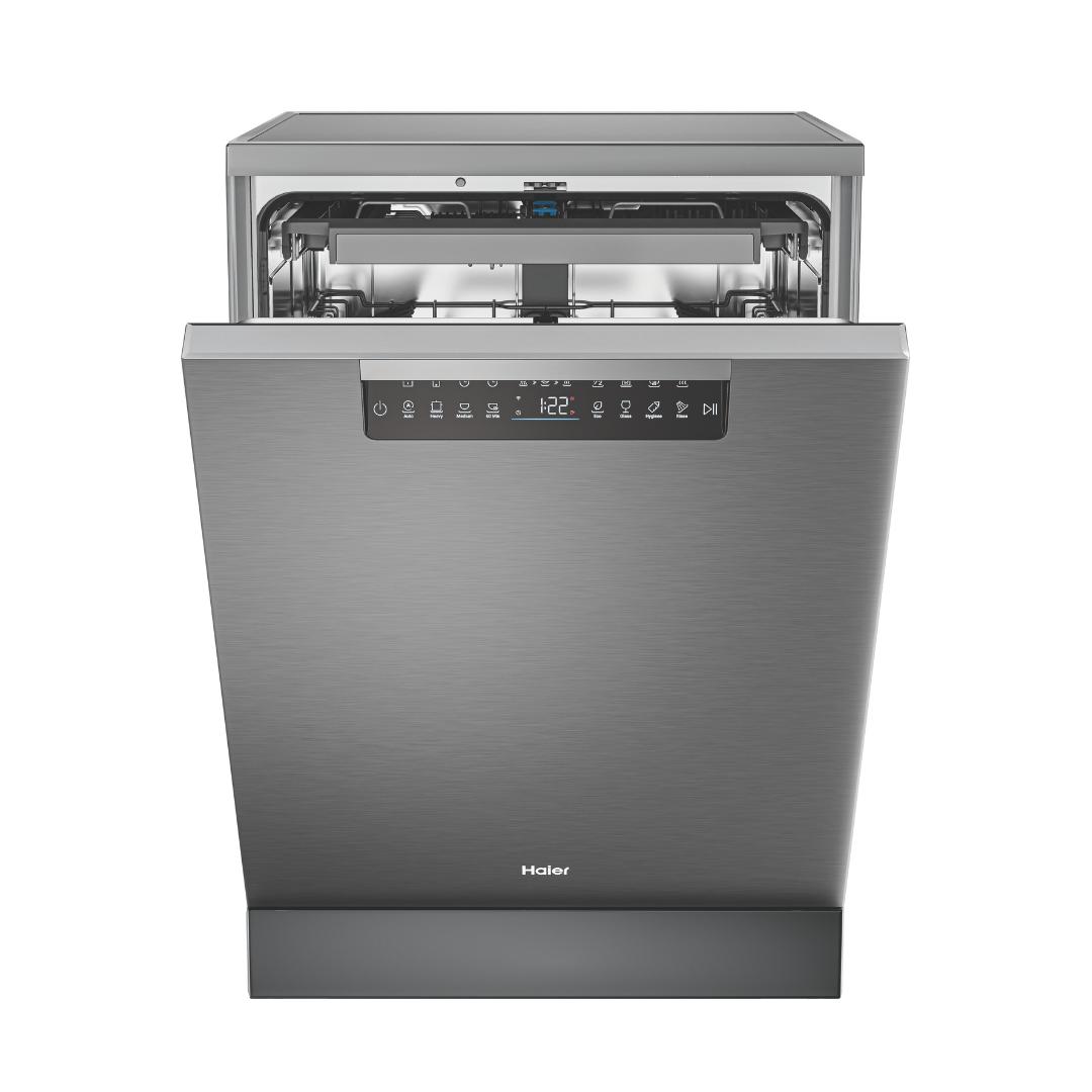 Haier 15 Place Setting Silver Steel Freestanding Dishwasher