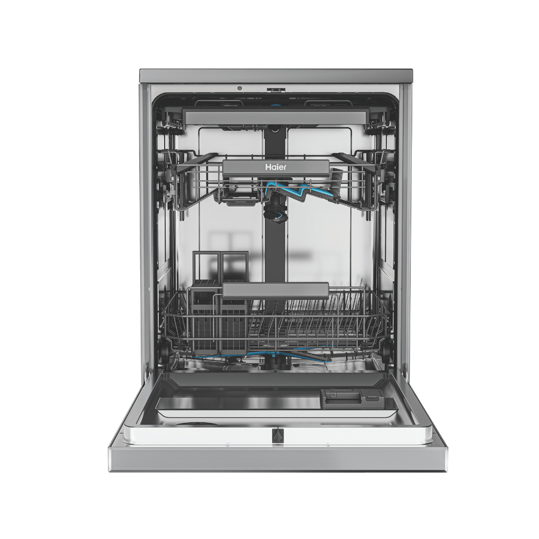 Haier 15 Place Setting Silver Steel Freestanding Dishwasher