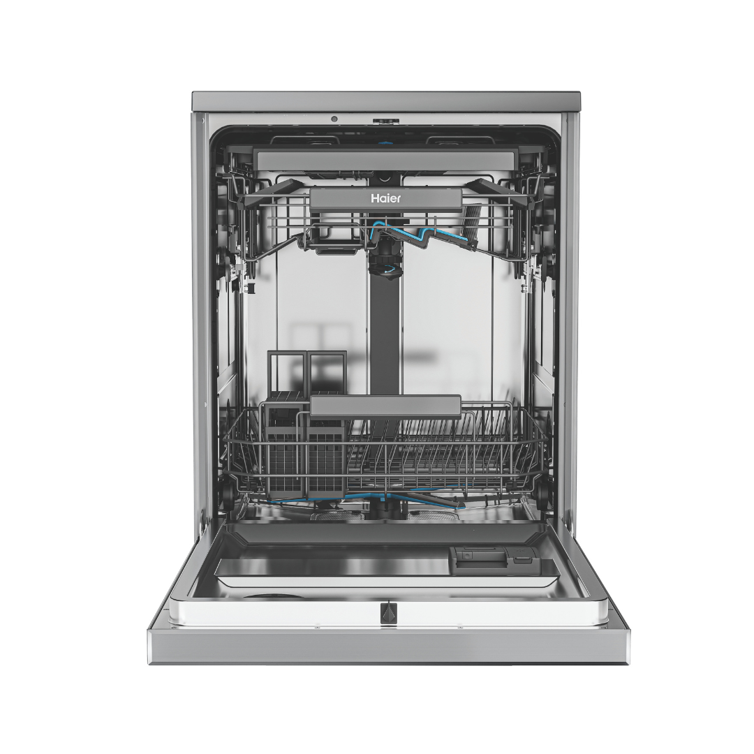 Haier 15 Place Setting Silver Steel Freestanding Dishwasher