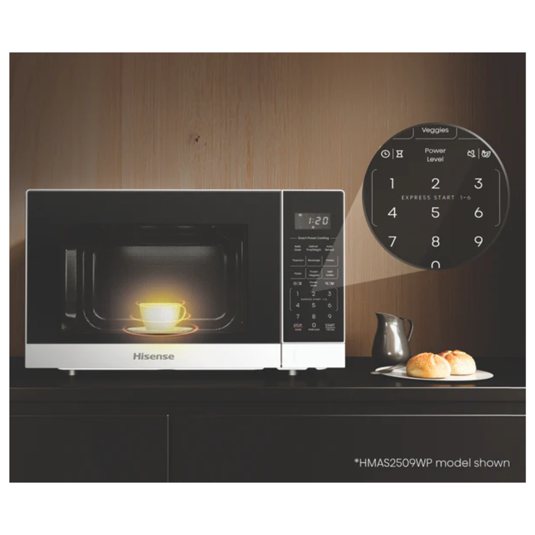 Hisense 25L 900W Microwave White