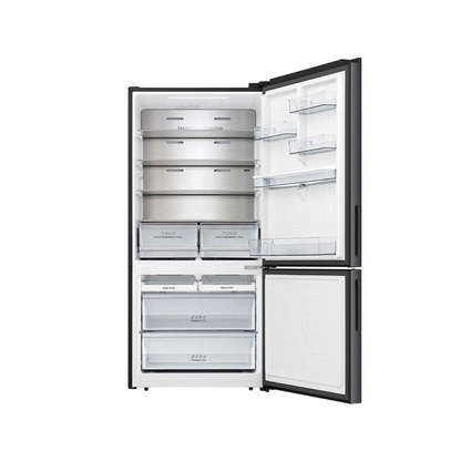 Hisense 500L PureFlat Bottom Mount Fridge Dark Steel