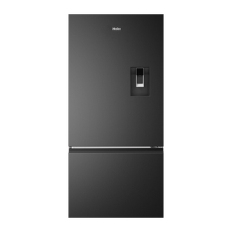 Haier Bottom Mount Fridge with a water dispenser in Black