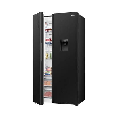 Hisense 541L PureFlat Side by Side Fridge Black