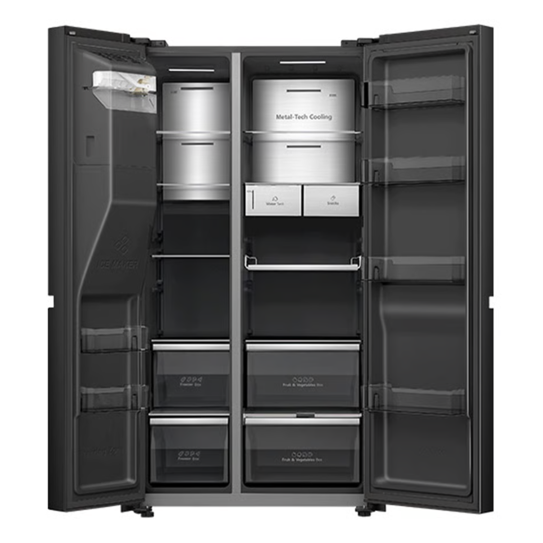 Hisense 614L PureFlat Eclipse Side by Side Fridge