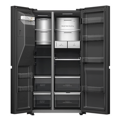 Hisense 614L PureFlat Eclipse Side by Side Fridge