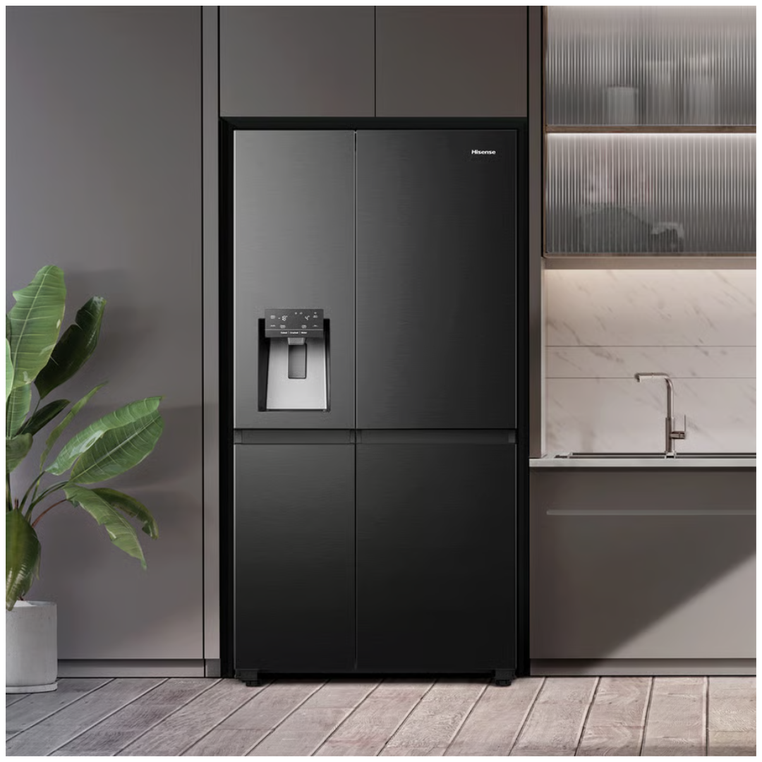 Hisense 632L Side by Side Black Fridge