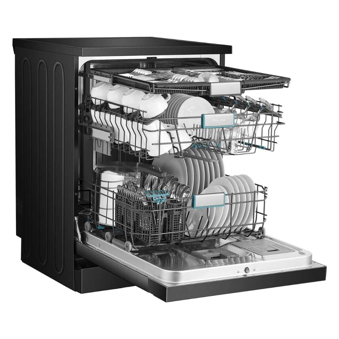 Hisense 16 Place Setting Freestanding Dishwasher Black Stainless Steel