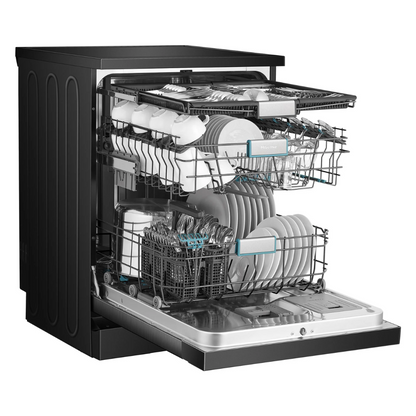 Hisense 16 Place Setting Freestanding Dishwasher Black Stainless Steel