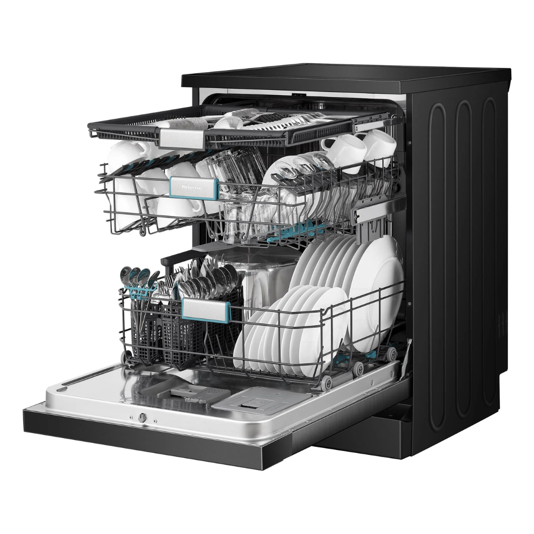 Hisense 16 Place Setting Freestanding Dishwasher Black Stainless Steel