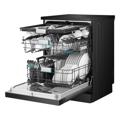 Hisense 16 Place Setting Freestanding Dishwasher Black Stainless Steel