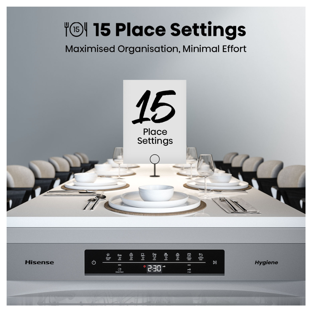 Hisense 60cm 15 Place Setting Series 5 Dishwasher