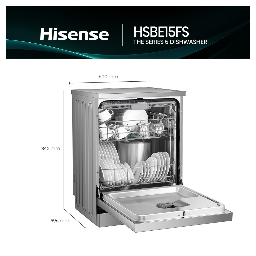 Hisense 60cm 15 Place Setting Series 5 Dishwasher