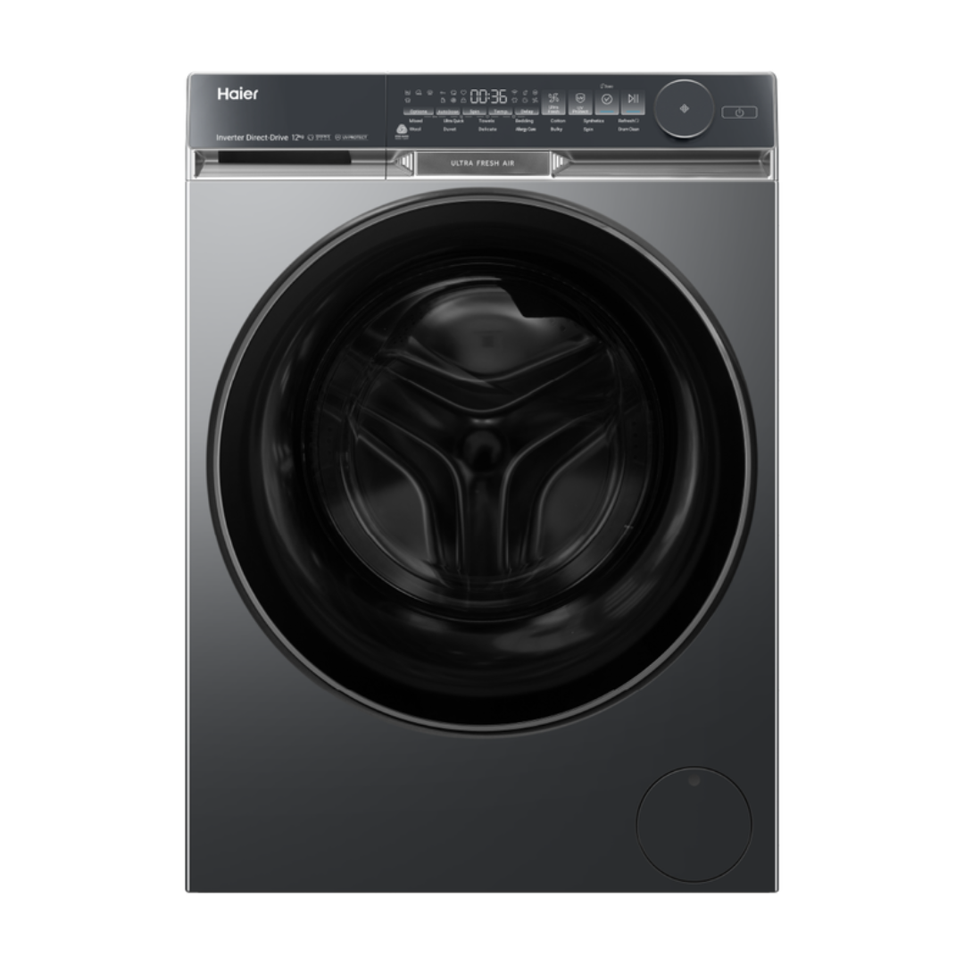 Haier 12kg 500 Series Front Load Washing Machine Dark Steel