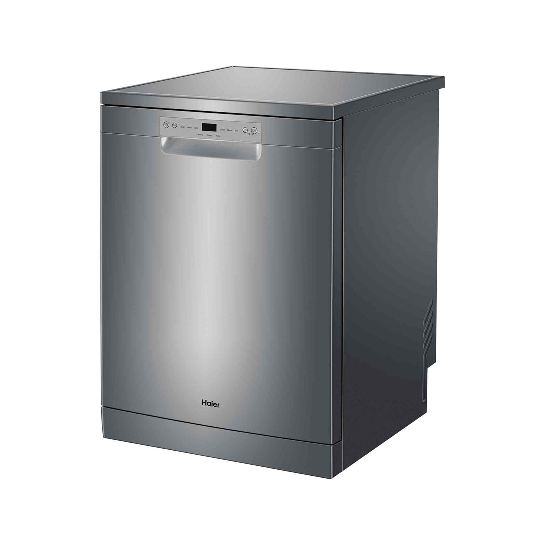 Haier 60cm Silver Freestanding Dishwasher - HDW13V1G1 image_2