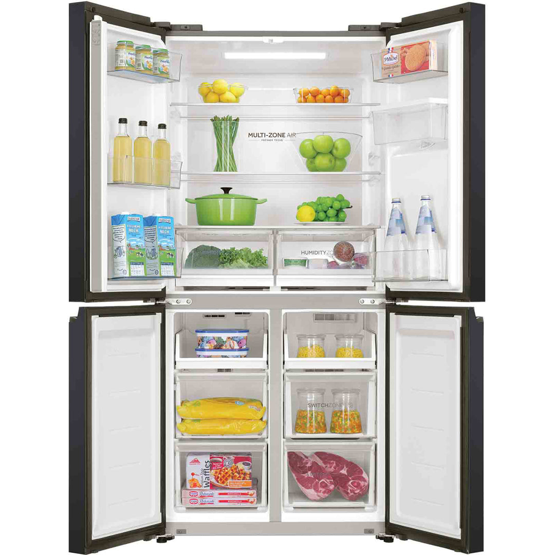 Haier 508L Quad Door Refrigerator Freezer in Black - HRF580YHC image_2