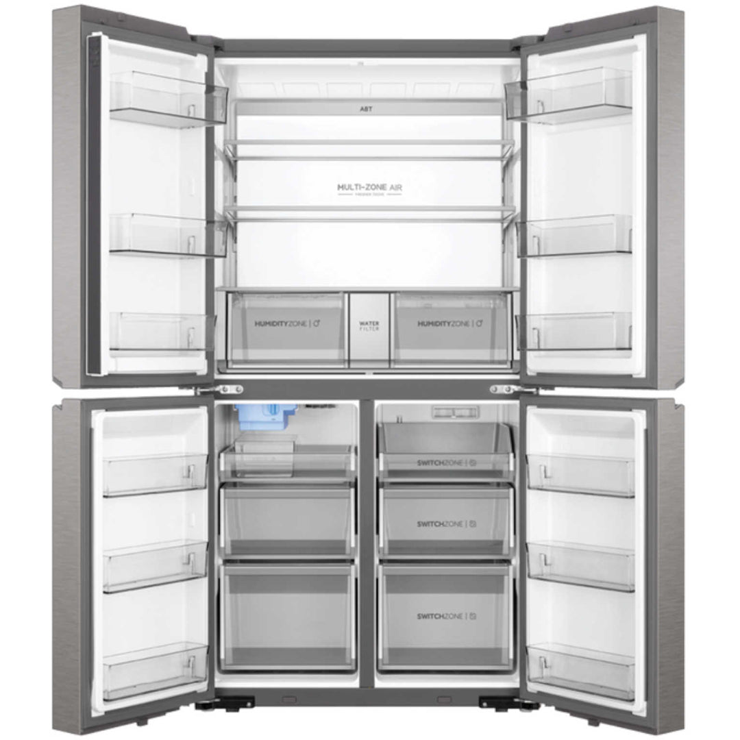 Haier 623L Quad Door Refrigerator with Ice and Waterin Satina - HRF680YPS image_2