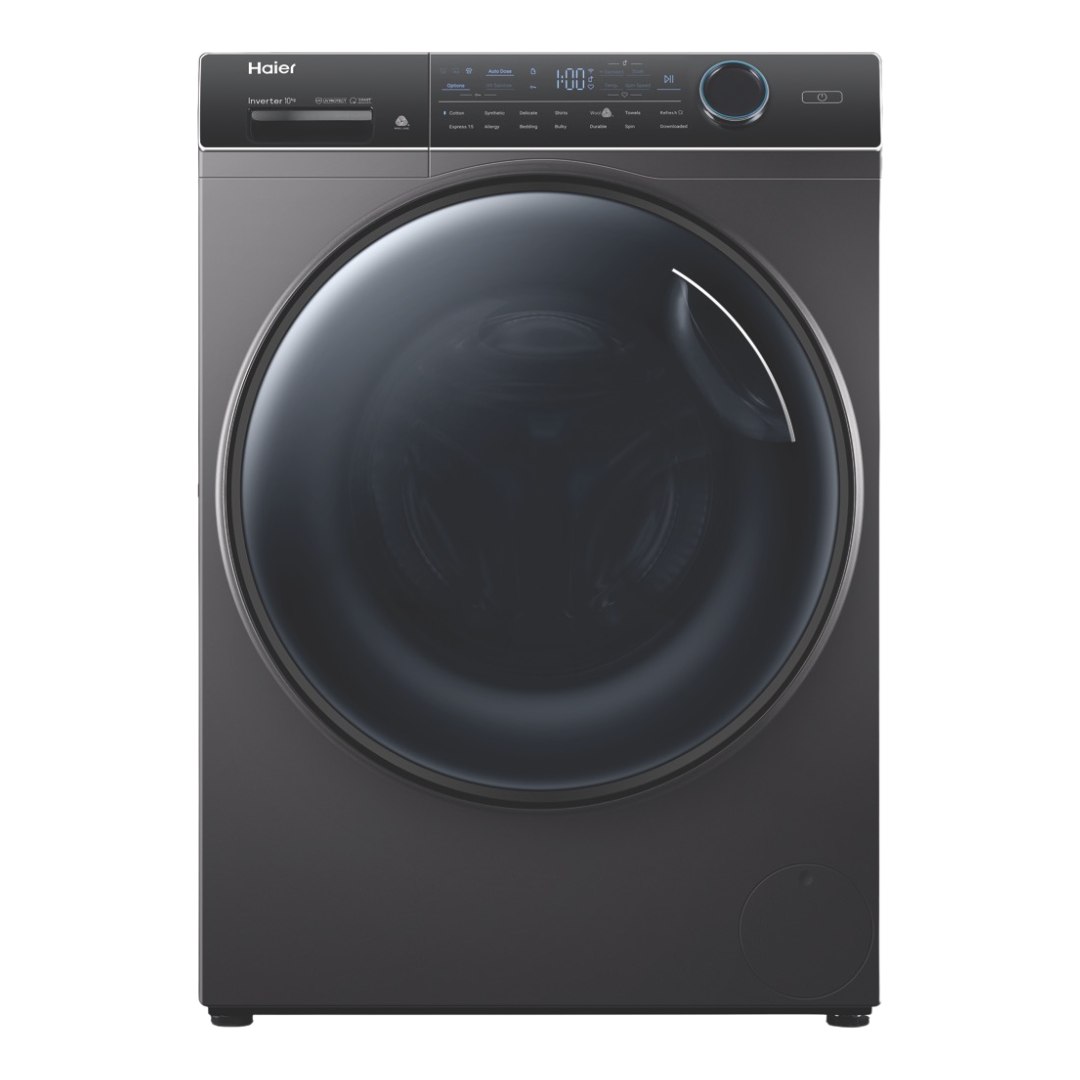 Haier 10Kg Front Load Washing Machine with UV Protect Dark Grey
