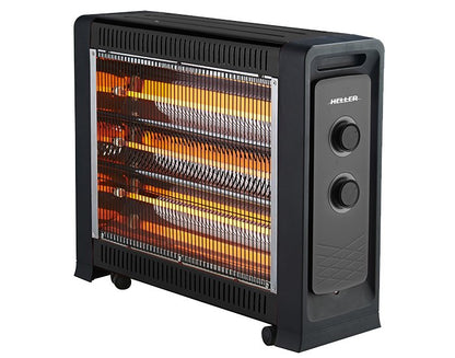 Heller Black Fan Assisted Quartz Radiant Heater 2400W