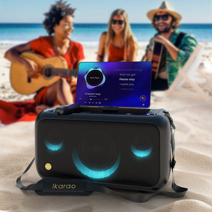 Ikarao Break X1 Portable 800W Karaoke Machine with 13.3" Lyrics Display
