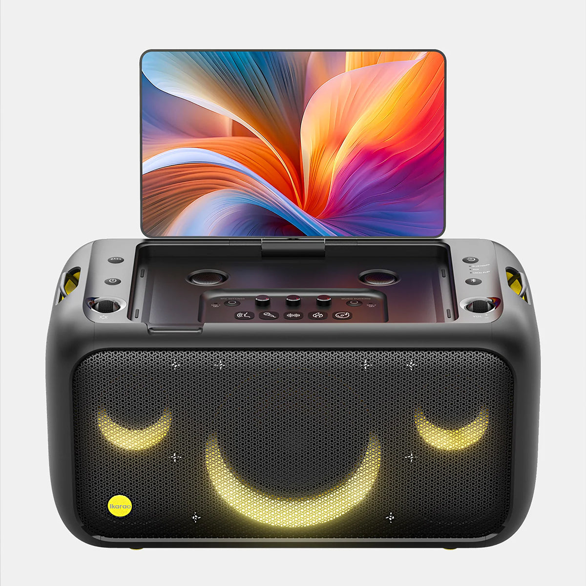 Ikarao Break X1 Portable 800W Karaoke Machine with 13.3" Lyrics Display