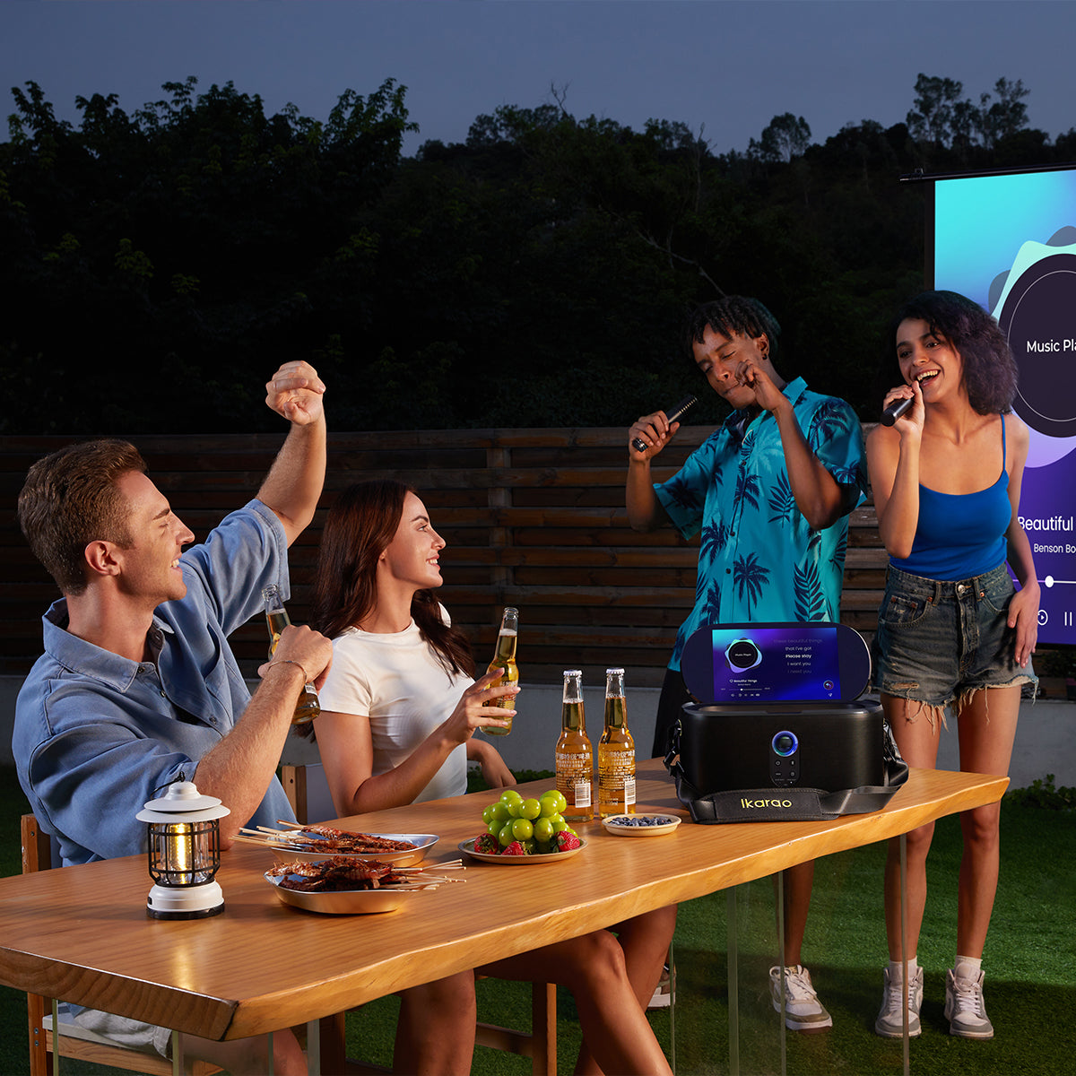 Ikarao Shell S1 Portable 300W Karaoke Machine 10" Lyrics Display