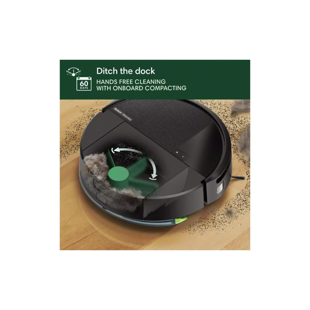 IRobot Roomba 205 DustCompactor Combo, showing 60 days hands free cleaning with onboard dust compacting. 