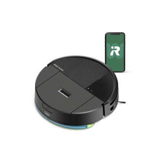 iRobot Roomba 205 DustCompactor Combo, shown with sleek black design and app control. Features advanced cleaning, smart navigation and efficient dust compaction. 