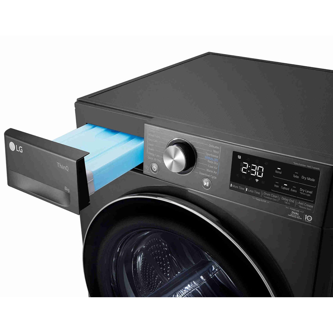 LG 8kg Heat Pump Dryer with Inverter Control in Black Steel - DVH908B image_5