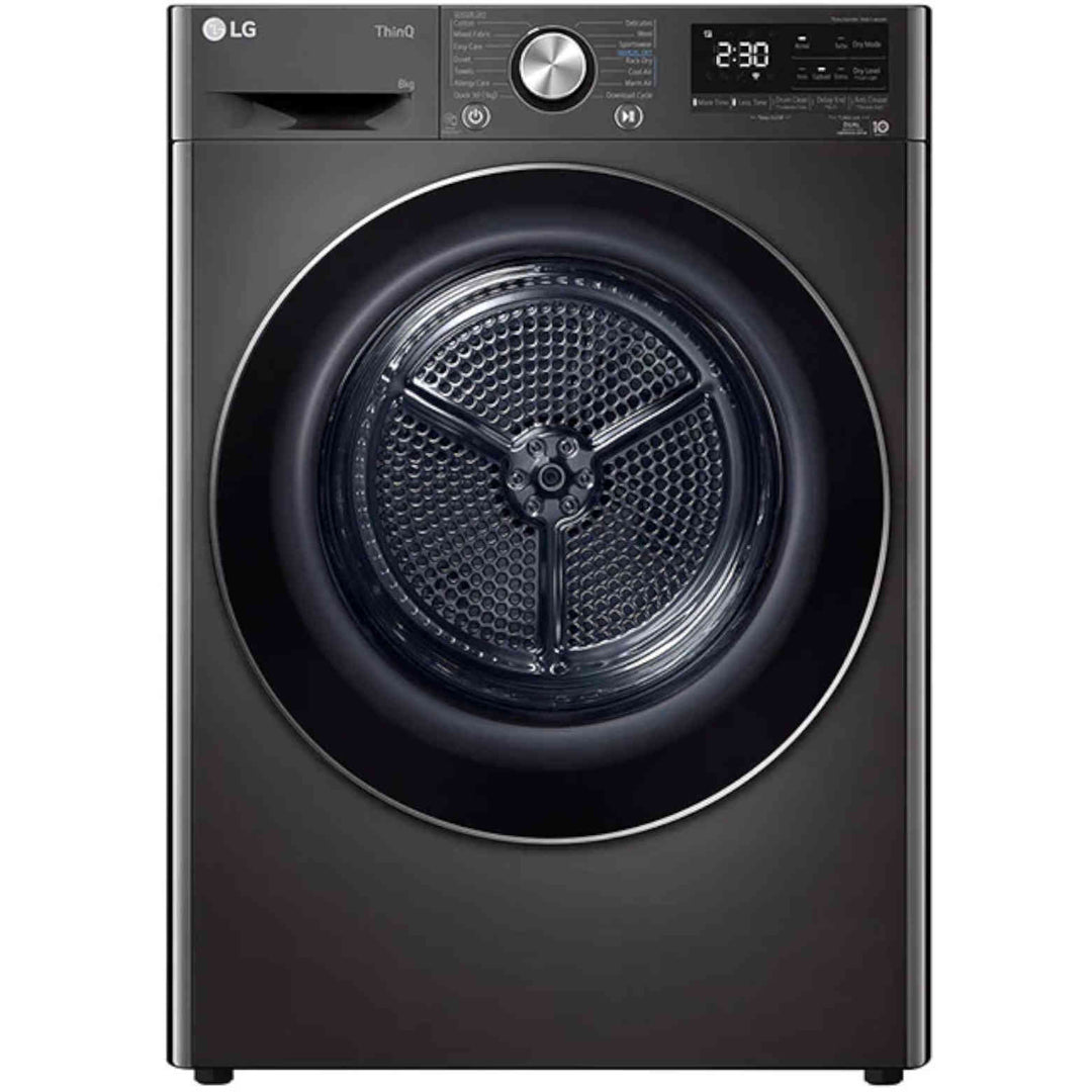 LG 8kg Heat Pump Dryer with Inverter Control in Black Steel - DVH908B image_1