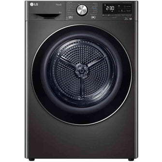 LG 8kg Heat Pump Dryer with Inverter Control in Black Steel