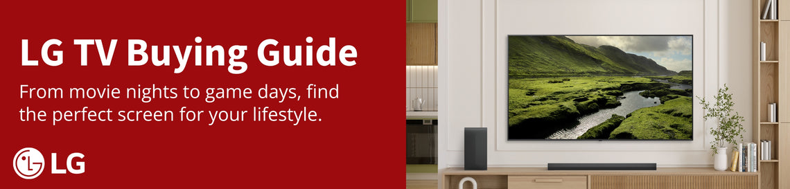 LG TV Buying guide banner featuring the slogan 