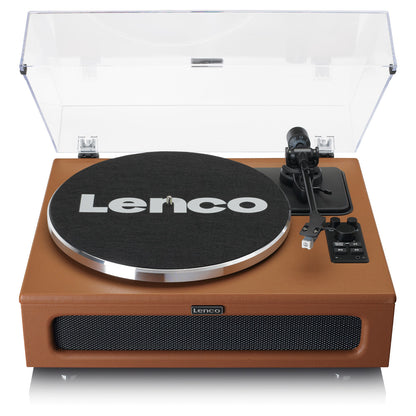 Lenco Leather Turntable with 4 Built-in Bluetooth Speakers