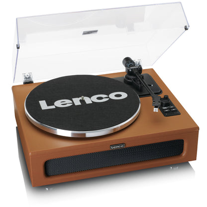 Lenco Leather Turntable with 4 Built-in Bluetooth Speakers