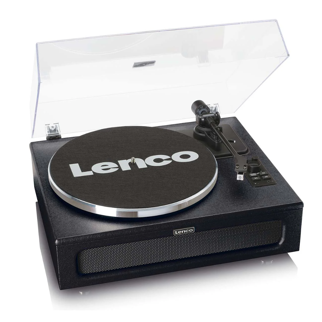 Lenco Leather Turntable with 4 Built-in Bluetooth Speakers