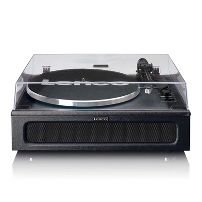 Lenco Leather Turntable with 4 Built-in Bluetooth Speakers