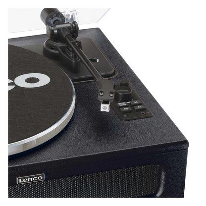 Lenco Leather Turntable with 4 Built-in Bluetooth Speakers