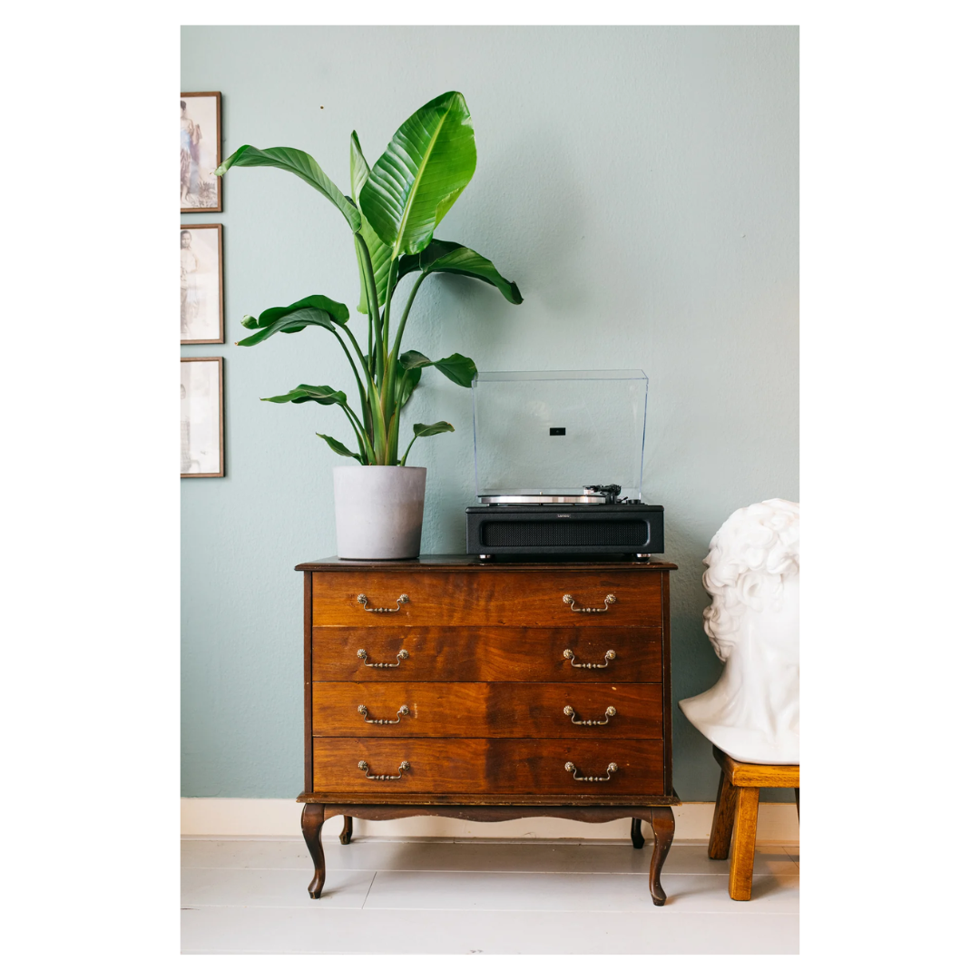 Lenco Leather Turntable with 4 Built-in Bluetooth Speakers