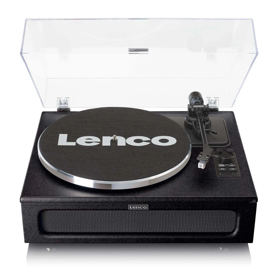 Lenco Leather Turntable with 4 Built-in Bluetooth Speakers