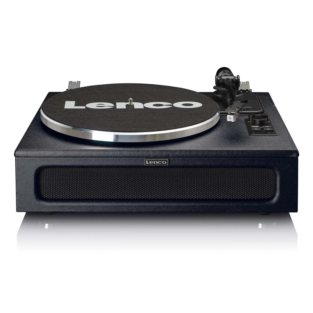 Lenco Leather Turntable with 4 Built-in Bluetooth Speakers