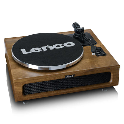 Lenco Wooden Turntable with 4 built-in Bluetooth speakers